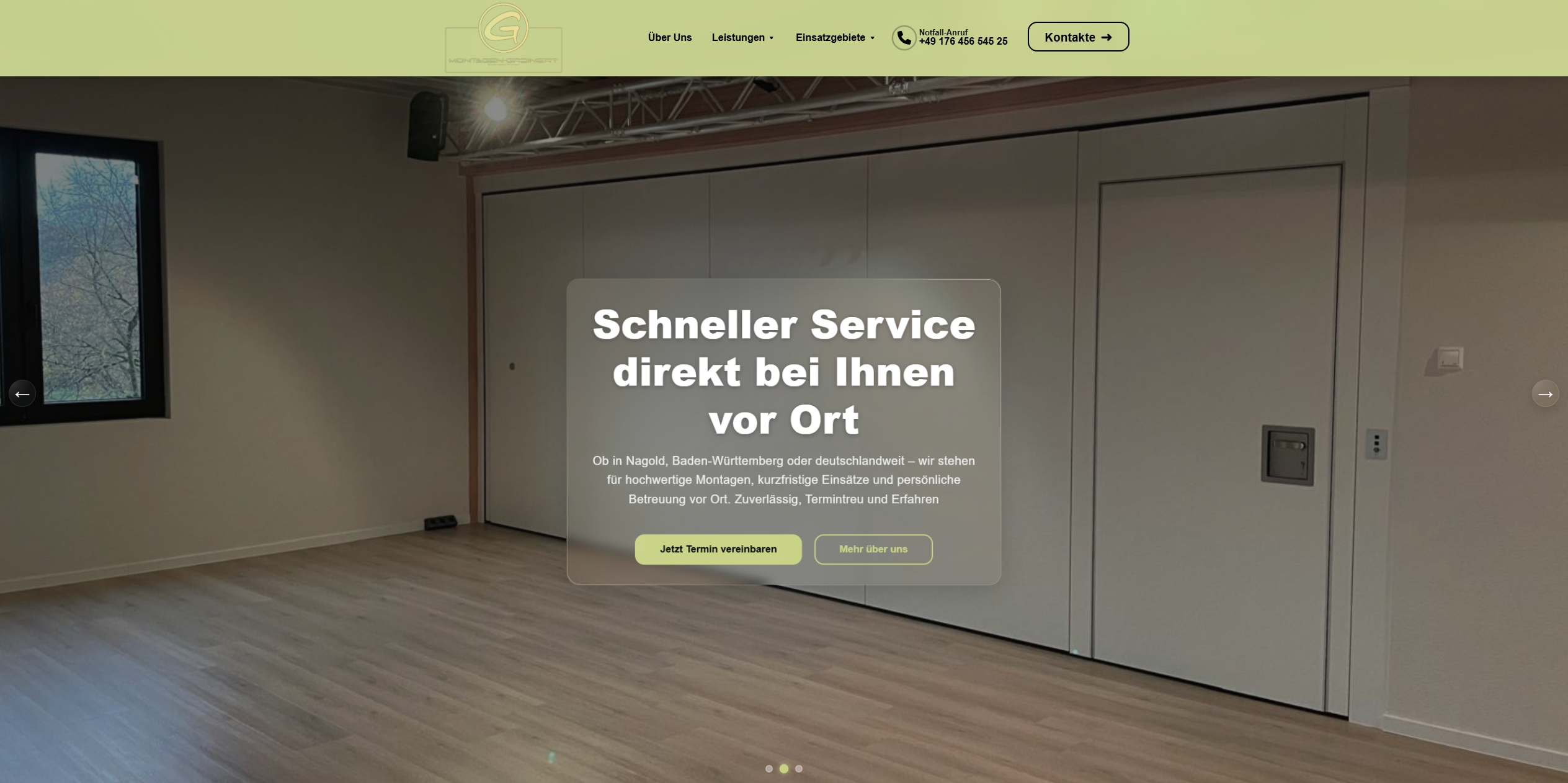 Montagen Greinert Webseitenvorschau f&uuml;r Industrie-Montagen